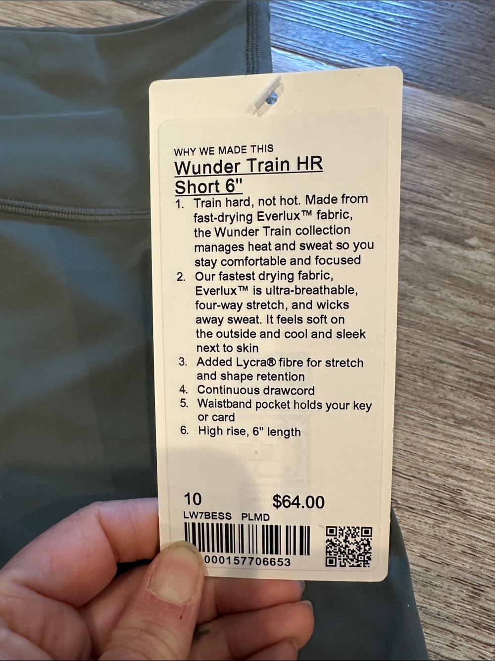 NEW with tags! 	
Wunder Train High-Rise Short 6" Palm Deco / Size 10 - Picture 2 of 4